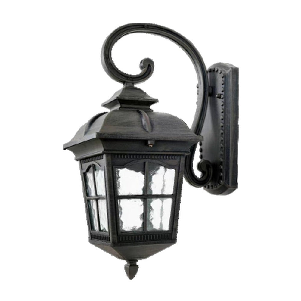 JS-GL-322-W - RUSTIC GREY METAL & GLASS Decorative Outdoor Wall Light
