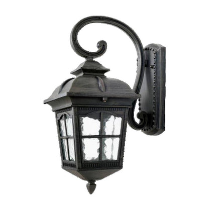 JS-GL-322-W - RUSTIC GREY METAL & GLASS Decorative Outdoor Wall Light