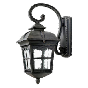 JS-GL-322-W - RUSTIC GREY METAL & GLASS Decorative Outdoor Wall Light