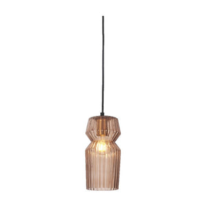 JS-GL-3289-1 - Antique Brass Metal Glass Hanging Light