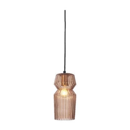JS-GL-3289-1 - Antique Brass Metal Glass Hanging Light