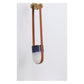 JS-GL-3300-1BL - Antique Brass Metal & Glass & Leather Luxury Hanging Light