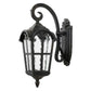 JS-GL-336-W - RUSTIC GREY METAL & GLASS Outdoor Wall Light