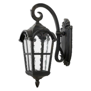 JS-GL-336-W - RUSTIC GREY METAL & GLASS Outdoor Wall Light