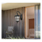JS-GL-336-W - RUSTIC GREY METAL & GLASS Outdoor Wall Light