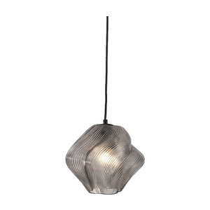 JS-GL-3387-1 SMK - Antique Brass Metal Glass Hanging Light