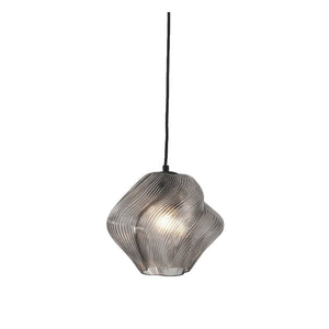 JS-GL-3387-1 SMK - Antique Brass Metal Glass Hanging Light