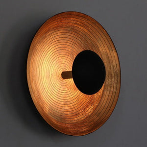 JS-GL-3390-W - Black Metal & Wood Wooden Wall Light