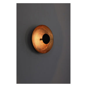 JS-GL-3390-W - Black Metal & Wood Wooden Wall Light