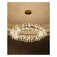 JS-GL-3471D - Antique Brass Metal & Crystals Modern Chandelier