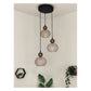 JS-GL-35106 - Antique Brass & Rustic White & Black Metal Hanging Light