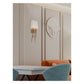 JS-GL-3525-2 - French Gold Metal & Fabric Shade Modern Wall Light