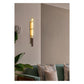 JS-GL-3580 - Antique Brass & Dark Wood Metal & Onyx Marble Wall Light