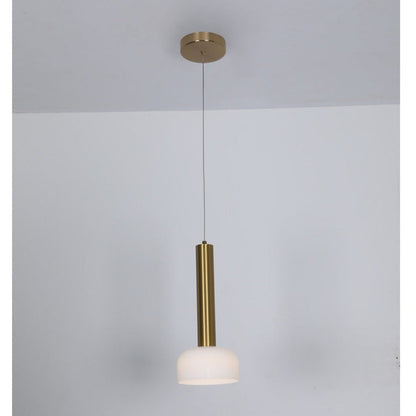 JS-GL-3610-GD - Antique Brass Metal & Acrylic Glass Hanging Light