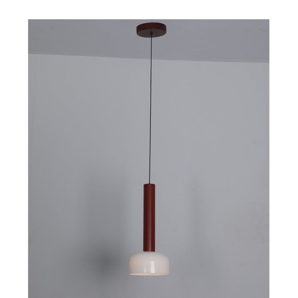 JS-GL-3610-RD - Red Metal & Acrylic Glass Hanging Light