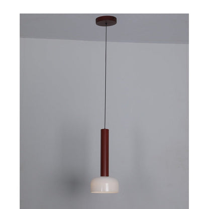 JS-GL-3610-RD - Red Metal & Acrylic Glass Hanging Light
