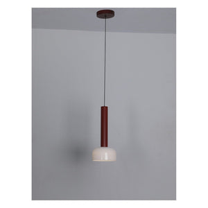JS-GL-3610-RD - Red Metal & Acrylic Glass Hanging Light