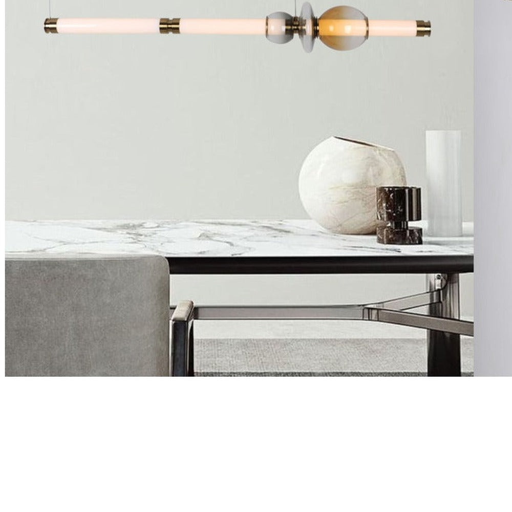 JS-GL-3613A - Antique Brass Metal & Glass & Acrylic Led Chandelier