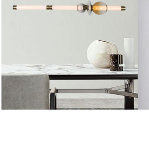 JS-GL-3613A - Antique Brass Metal & Glass & Acrylic Led Chandelier