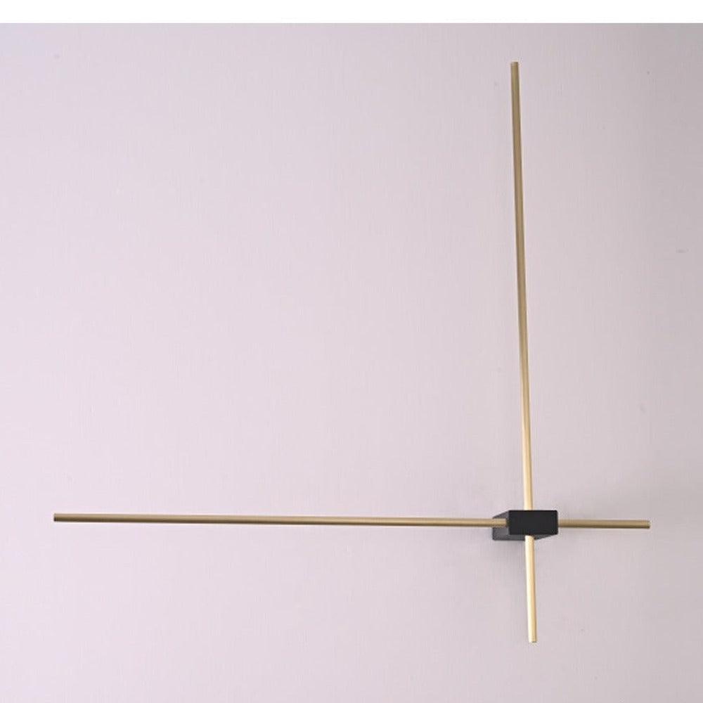 JS-GL-3638-W - Antique Brass & Black Metal & Acrylic Modern Wall Light