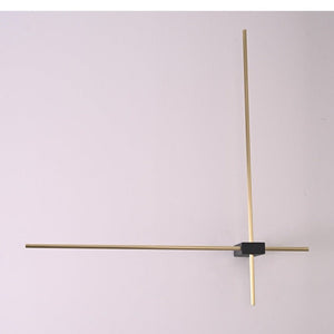 JS-GL-3638-W - Antique Brass & Black Metal & Acrylic Modern Wall Light