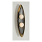 JS-GL-37119-2W - Antique Brass & Antique Grey Metal & Glass Modern Wall Light