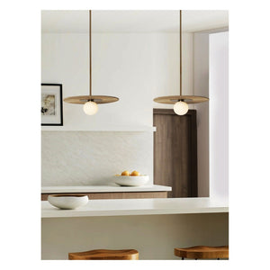 JS-GL-37649-H - Antique Brass Metal & Jute Rope Glass Ball Wall Light