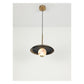 JS-GL-37650-S2 - Antique Brass & Black Metal & Onyx Marble Hanging Light