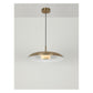 JS-GL-38741-H - Antique Brass & White Metal & Onyx Marble Hanging Light