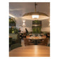 JS-GL-38741-H - Antique Brass & White Metal & Onyx Marble Hanging Light