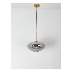 JS-GL-3883-1 - Antique Brass Metal Glass Hanging Light