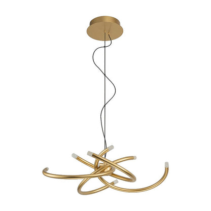 JS-GL-392-540D - Matt Gold Metal & Acrylic Led Hanging Light