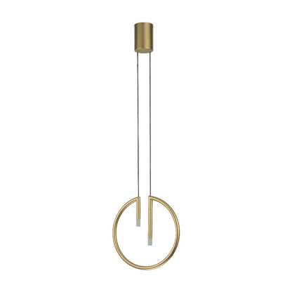 JS-GL-392-D2 - Matt Gold Metal & Arcylic Led Hanging Light