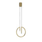 JS-GL-392-D2 - Matt Gold Metal & Arcylic Led Hanging Light
