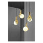 JS-GL-4002-H - Gold Metal & Acrylic & Resin Artistic Hanging Light
