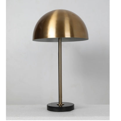 JS-GL-4005-TL BK - Antique Brass & White Metal & Marble Modern Floor Lamp