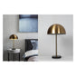 JS-GL-4005-TL BK - Antique Brass & White Metal & Marble Modern Floor Lamp