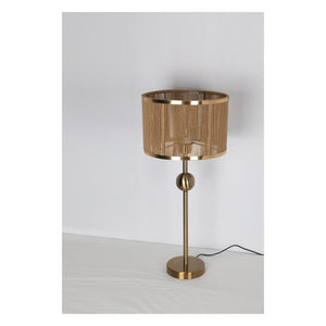 JS-GL-4031-TL - Antique Brass Metal & Threads Modern Table Lamp