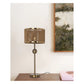JS-GL-4031-TL - Antique Brass Metal & Threads Modern Table Lamp