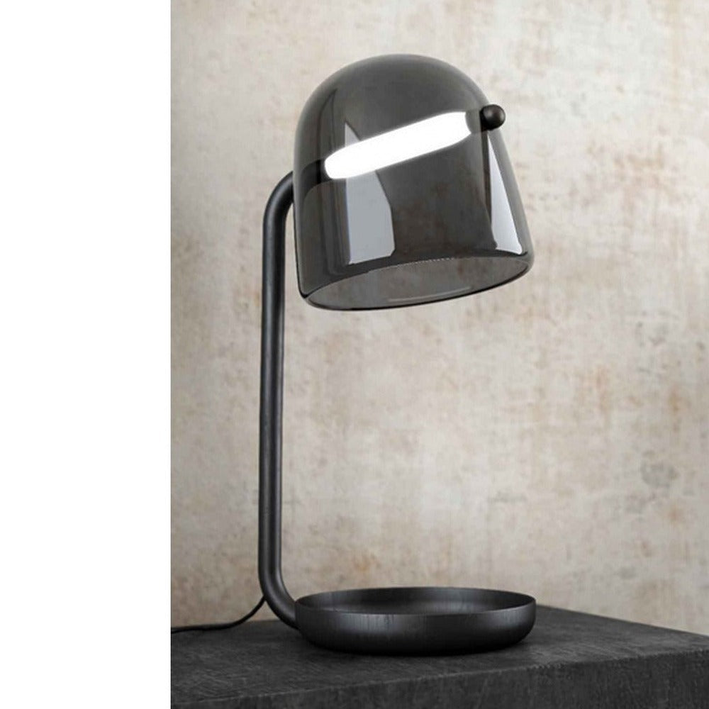 JS-GL-4057-T - Black Metal & Glass Modern Wall Light