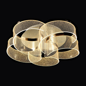JS-GL-417-60 - French Gold Metal & Acrylic Led Ceiling Light