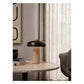 JS-GL-4221 - Beige & Black Metal & Travertino Marble Floor Lamp