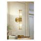 JS-GL-431-2 - Antique Brass Metal & Glass Modern Wall Light