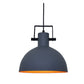 JS-GL-4321-1 - BLACK & GOLD & GREY Metal Hanging Light