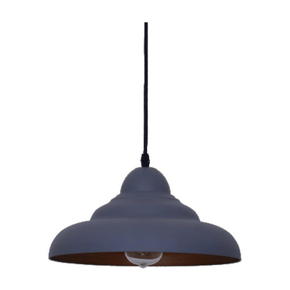 JS-GL-4340-1GY - GREY & GOLD Metal Hanging Light