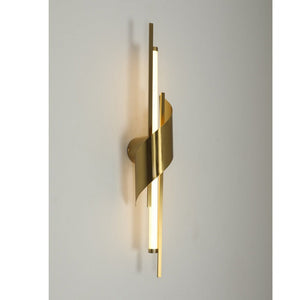 JS-GL-4342-2W - Antique Brass Metal & Acrylic Modern Wall Light