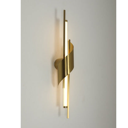 JS-GL-4342-2W - Antique Brass Metal & Acrylic Modern Wall Light