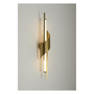 JS-GL-4342-2W - Antique Brass Metal & Acrylic Modern Wall Light