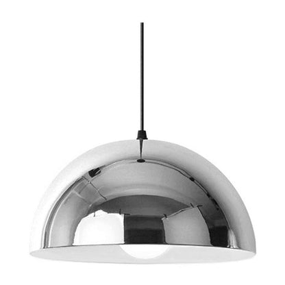 JS-GL-4401R-12",16" - Rose Gold & White Metal Modern Hanging Light