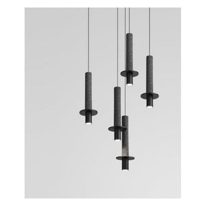 JS-GL-4795-6 - WHITE GOLD METAL & CRYSTALS Cluster Hanging Light